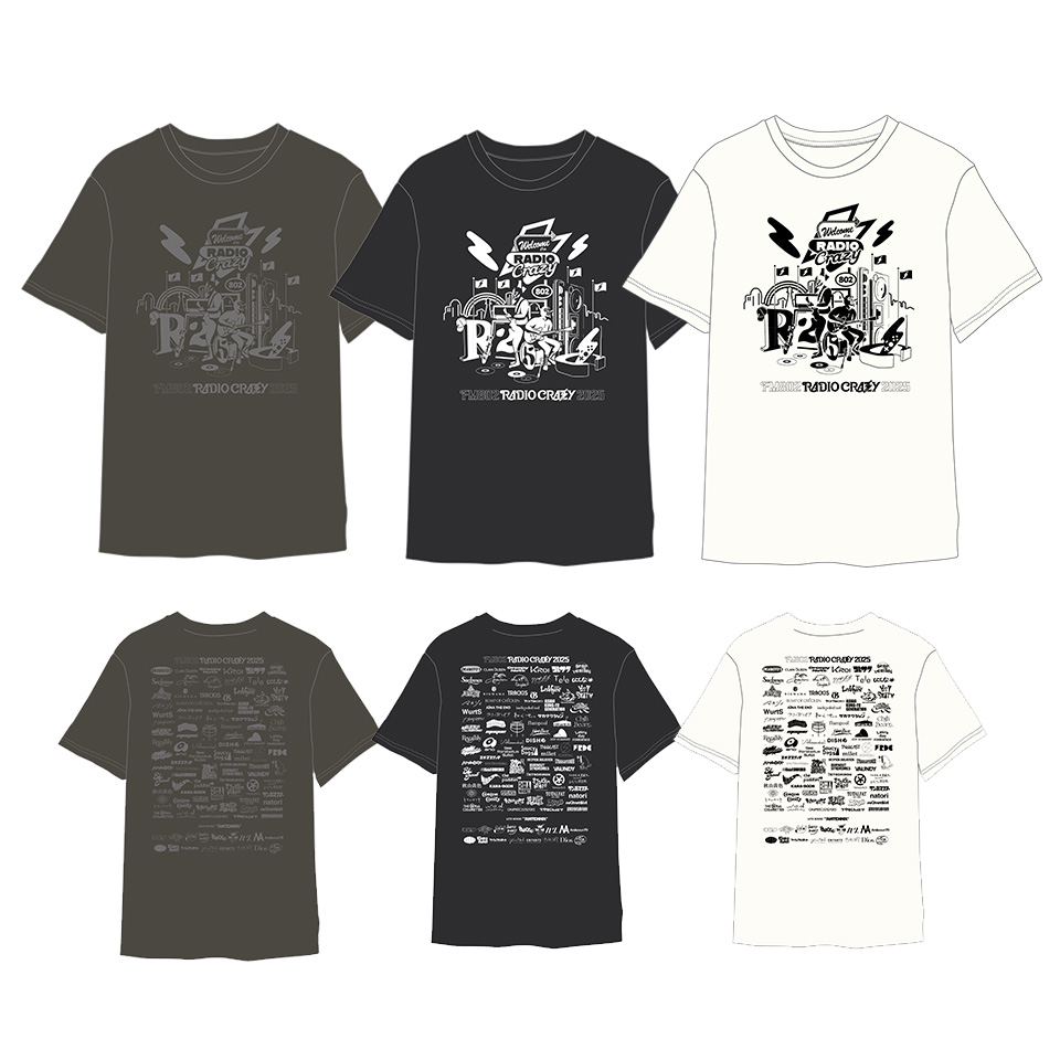 RADIO CRAZY 2025 オフィシャルバイカラーTシャツ