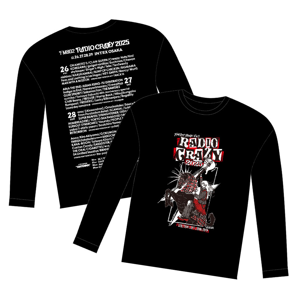RADIO CRAZY 2025 × 透明回線ロングTシャツ