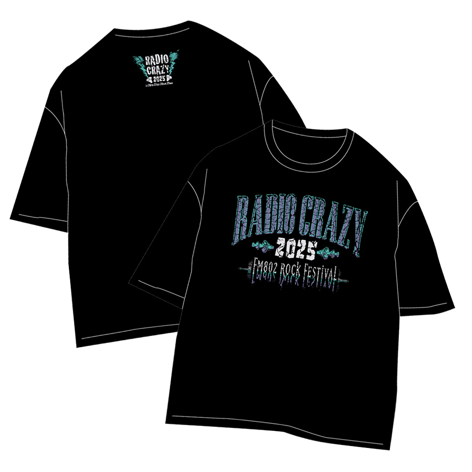 RADIO CRAZY 2025 ビッグシルエットTシャツ